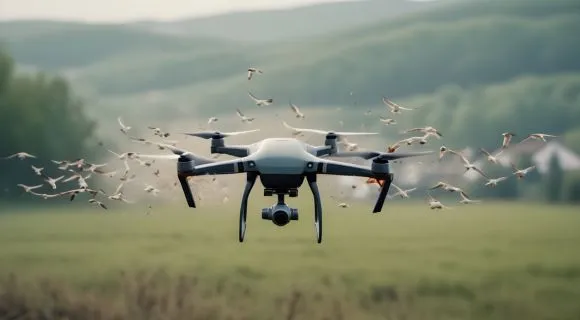 Why do birds attack drones